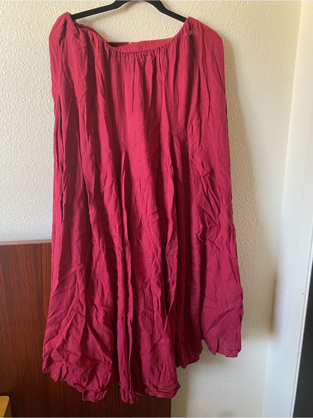 Free People Raspberry Red Maxi Skirt